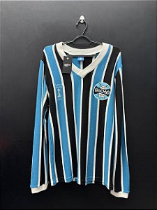CAMISA DO GRÊMIO 1983 RETRO LICENCIADA TRICOLOR #7 - M (MANGA LONGA)