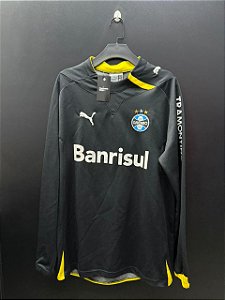 MOLETOM DO GRÊMIO 2007 TREINO PRETO/AMARELO - GG