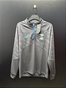 BLUSÃO DO GRÊMIO 2026 TREINO 1/2 ZÍPER GRAFITE