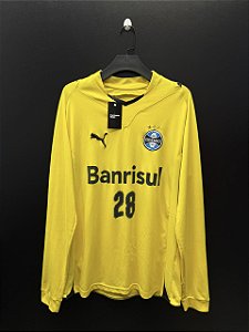 CAMISA DO GRÊMIO 2009 TREINO AMARELA #28 - GG (MANGA LONGA)