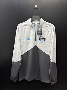 BLUSÃO DO GRÊMIO 2026 TREINO 1/2 ZÍPER CINZA