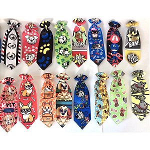 10 Gravatas pet estampadas cachorro. Banho e tosa pet shop