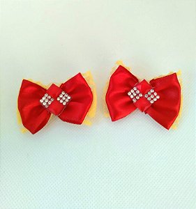 Laço Liso G Com Renda e Chaton. 20 Lacinhos pet luxo renda