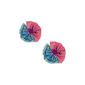 Par de laço fuxicão Pet. Laço Grande para Pet penteado