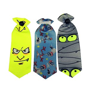 30 Gravatas Pet Halloween dia das Bruxas Gravatinha cachorro