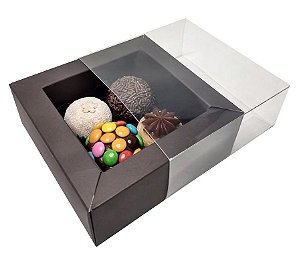 EMBALAGEM PARA 4 BRIGADEIROS GOURMET - 106x106x40mm - 50 UNIDADES