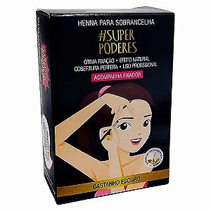 Henna para Sobrancelha Castanho Escuro Super Poderes HCESP01