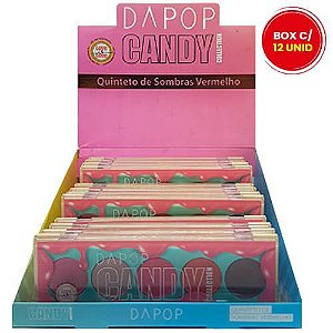 Quinteto de Sombras Vermelho Candy Collection Dapop DP2112 – Box c/ 12 unid