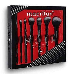 Kit com 7 Pincéis para Maquiagem Noir Macrilan ED009