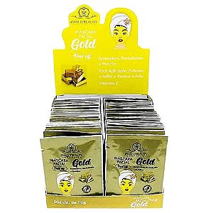 Máscara Facial Gold Peel Off Phállebeauty PH0016 - Box c/ 50 unid