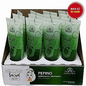 Máscara Facial Peel Off Pepino Phállebeauty PH0050 - Box c/ 12 unid