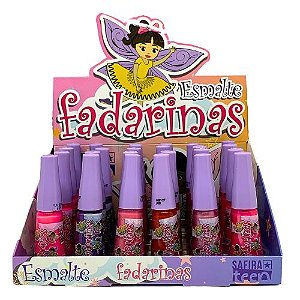 Esmalte Fadarinas Linha Teen Safira - Box c/ 24 unid