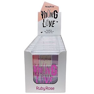 Paleta de Sombras Young Love Ruby Rose HB-1072 - Box c/ 12 unid
