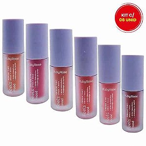 Cream Tint Olhos+Boca Fells Mood Ruby Rose HB-575/M - Kit c/ 06 unid