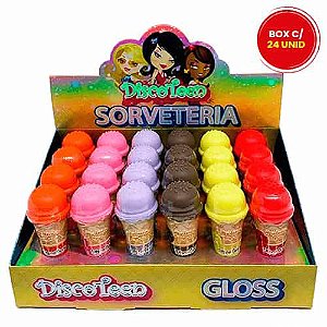 Gloss Infantil Sorveteria Disco Teen HB98381 - Box c/ 24 unid