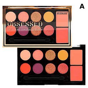 Paleta de Sombra e Blush Obsessed SP Colors SP233