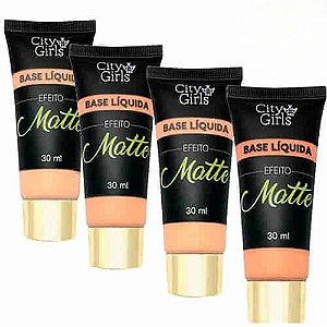 Base Líquida Efeito Matte City Girls CG092 – Kit c/ 04 unid