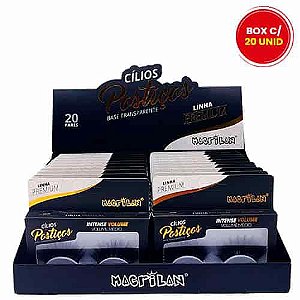 Cílios Postiços Intense Volume Médio Linha Premium Macrilan CL8-7 - Box c/ 20 unid