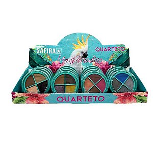 Quarteto de Sombras Yes Paradise Safira - Box c/ 16 unid
