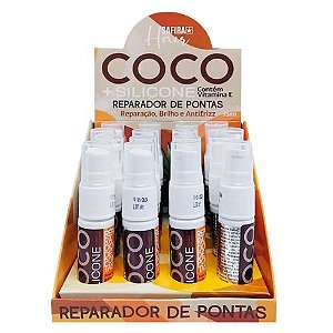 Reparador de Pontas Óleo de Coco + Silicone Safira - Box c/ 16 unid