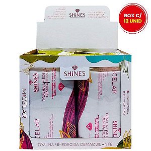 Toalhas Umedecidas Demaquilante Micelar Shine's SH002M - Box c/ 12 unid