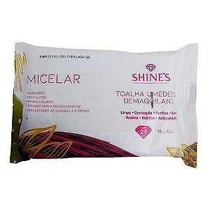 Toalhas Umedecidas Demaquilante Micelar Shine's SH002M