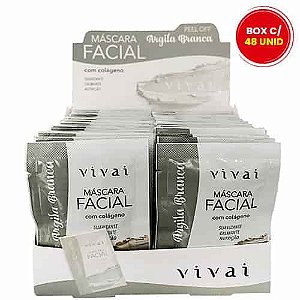 Máscara Facial Peel Off Argila Branca Vivai 5048.2.1  - Box c/ 48 unid
