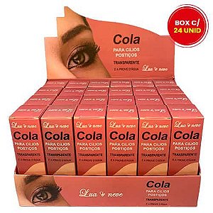 Cola para Cílios Transparente A Prova D'água Lua Neve LB067088 - Box c/ 24 unid