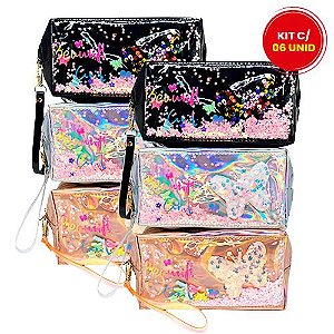 Necessaire Beautiful Girl LUA210-006-4 - Kit c/ 06 unid