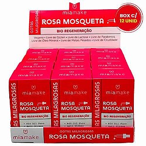 Óleo de Rosa Mosqueta Gotas Milagrosas Mia Make 301 - Box c/ 12 unid