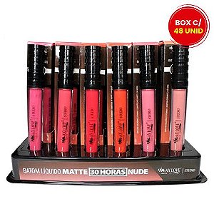 Batom Líquido Matte 30 Horas Nude Max Love - Box c/ 48 unid