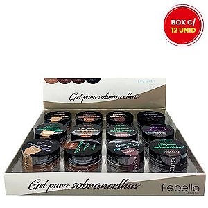 Gel para Sobrancelhas Febella GS2031 - Box c/ 12 unid