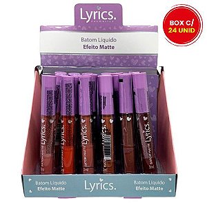 Batom Líquido Efeito Matte Lyrics LY0075 - Box c/ 24 unid