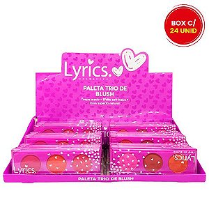 Paleta Trio de Blush Lyrics LY0127 - Box c/ 24 unid