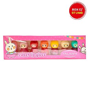 Mini Lip Gloss Infantil Sweet Yalanni L1006 - Box c/ 07 unid