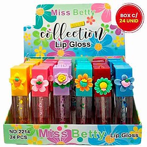 Lip Gloss Infantil Collection Miss Betty 2214 - Box c/ 24 unid