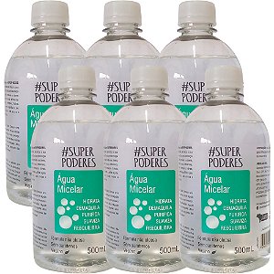 Água Micelar 500ml Super Poderes AMICSP03 - Kit c/ 06 unid