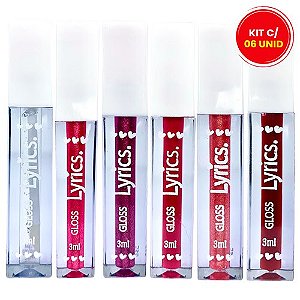 Lip Gloss Romance Lyrics LY0008 - Kit c/ 06 unid