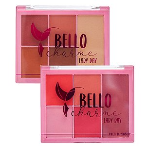 Paleta de Sombras, Blush e Contorno Lady Day Bello Charme BC05 - Kit c/ 02 unid