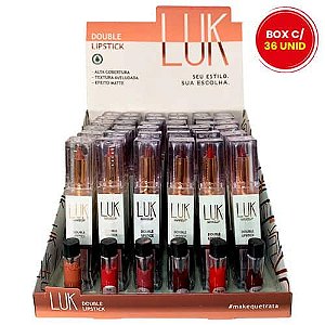 Batom Duo Double Lipstick Luk - Box c/ 36 unid