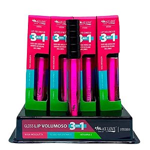 Gloss Lip Volumoso 3 em 1 Cor 308 Max Love - Box c/ 32 unid