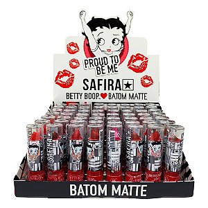 Batom Bastão Matte Proud To Be Me Betty Boop Safira - Box c/ 56 unid