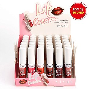 Gloss Metálico Lip Cream Vivai 3077.1.1 - Box c/ 36 unid