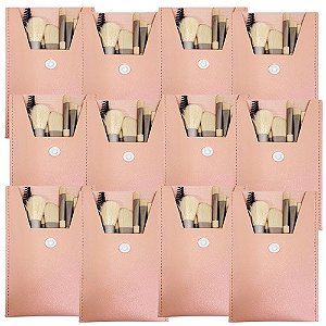 Kit com 08 Pincéis para Maquiagem PM-390 - Pcte c/ 12 unid