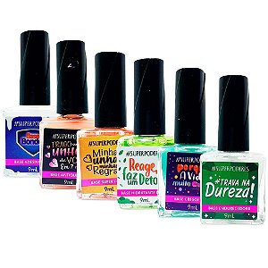 Esmalte para Tratamento Minhas Unhas Minhas Regras Super Poderes T6TSP01 - Kit c/ 06 unid