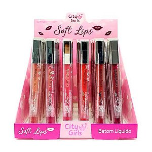 Batom Líquido Soft Lips City Girls CG279 - Box c/ 24 unid