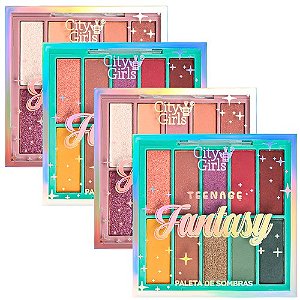 Paleta de Sombras Teenage Fantasy City Girls CG259 - Kit c/ 04 unid