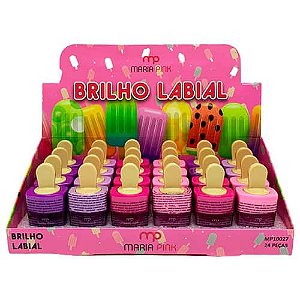 Brilho Labial Picolé Maria Pink MP10027 - Box c/ 24 unid