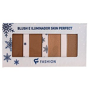 Paleta de Blush e Iluminador Cor 03 Pontos de Luz Fashion Makeup