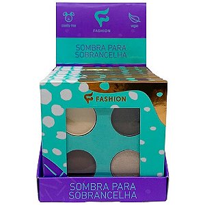 Paleta de Sombras para Sobrancelhas Fashion Makeup - Box c/ 12 unid